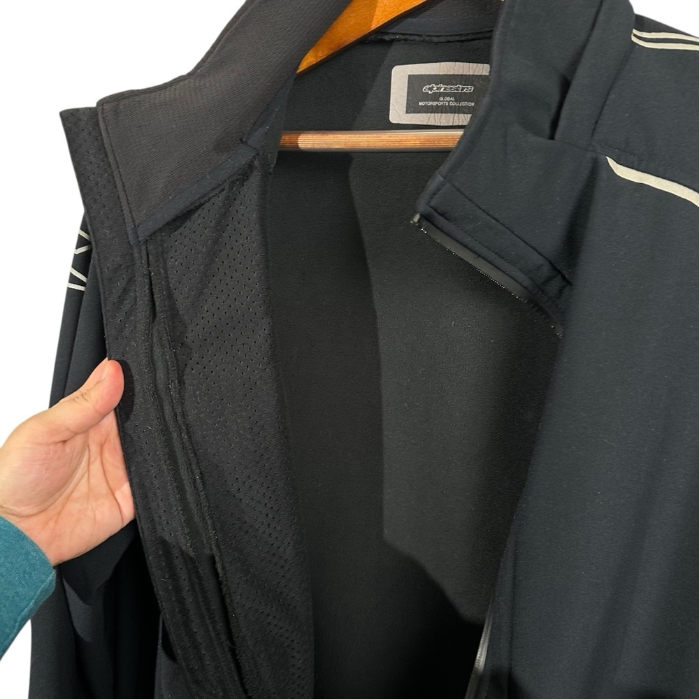 Alpinestars Men's XL Biker Jacket Neoprene Stretchy Fleece Lined Vented Zip Up - Picture 10 of 16
